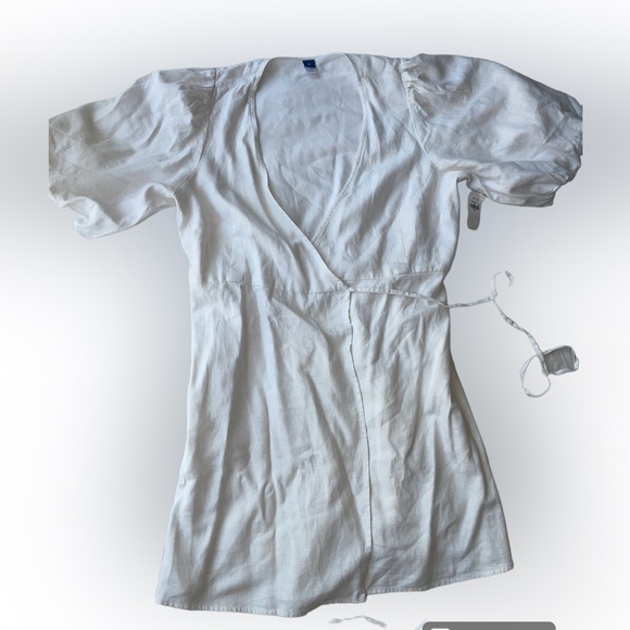 NWT OLD NAVY MED Wrapped Around Puffed Short Sleeves Mini Dress - Picture 1 of 6